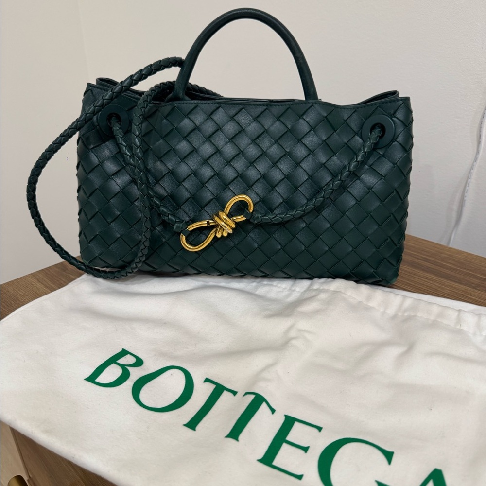Bottega East West Andiamo Bag - Green (Lagoon)